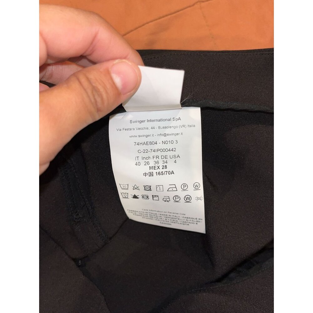 Versace Jeans Couture Black Mini Skort with Gold Ring Accents - Picture 11 of 12